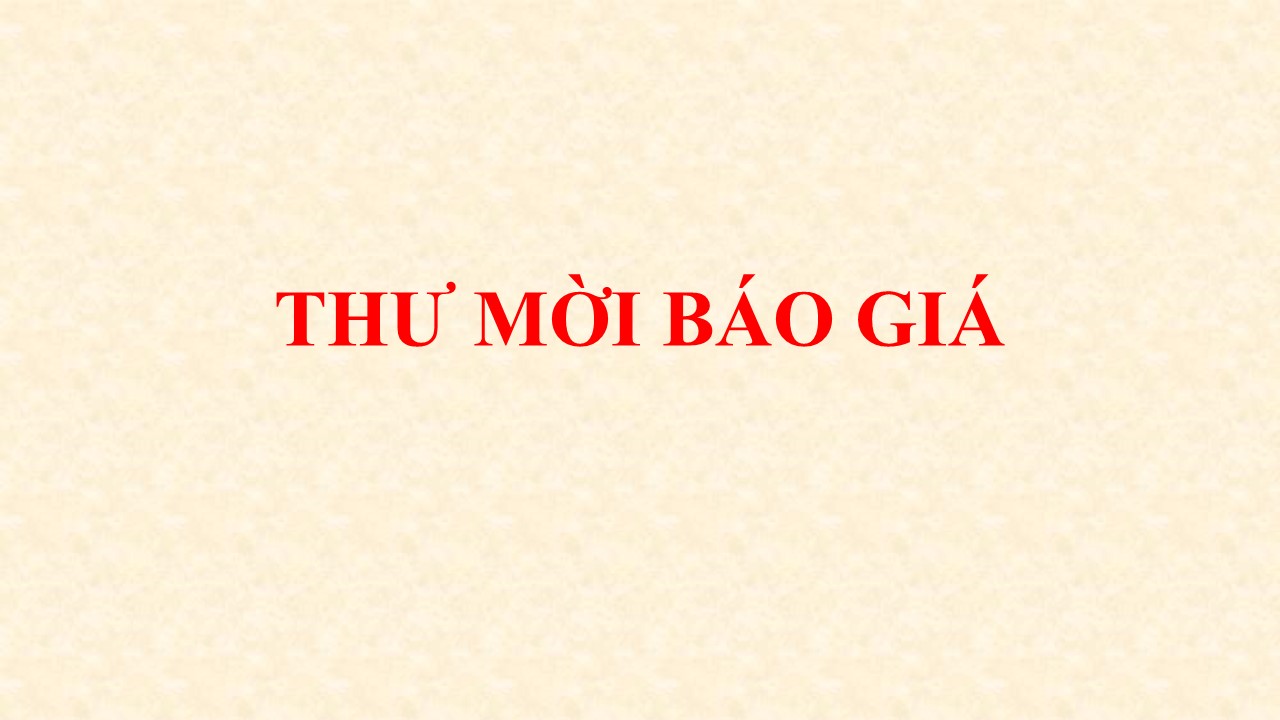 YÊU CẦU BÁO GIÁ